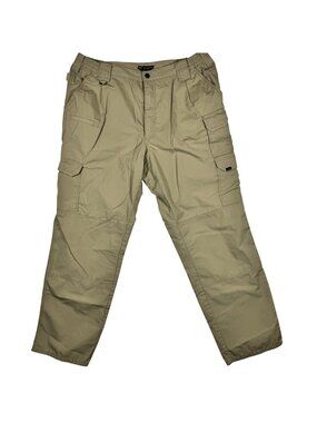 5.11 Tactical Series Mens Khaki Cargo Pants 40x34 Polyester Cotton Blend